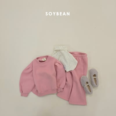 Soybean08｜(75cm-118cm) 公主袖喇叭褲內刷毛套裝6