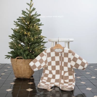 M-KIDS06｜(65-80cm) 3色刷毛口袋拉鍊連身衣4