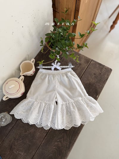 Marron16｜(1y-6y) 蕾絲闊腿九分褲3