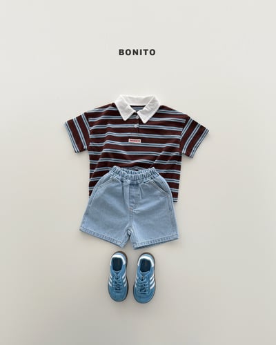 Bonito18｜(75cm-125cm) 2色條紋翻領上衣8