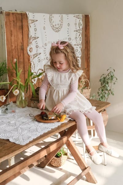 FLO26｜(75-140) 2色法式蕾絲拉鍊圍裙25