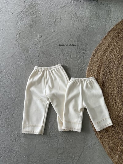 Bloom.b34｜(0m-24m/85cm-125cm) 磨毛蕾絲邊長褲3