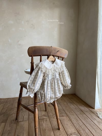 Anne Shirley13｜(3m-22m) 1色春日花卉滾邊包屁衣11