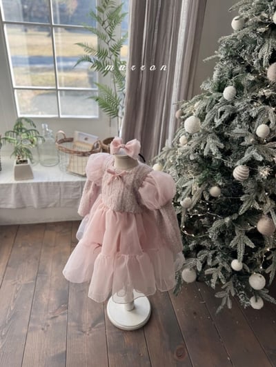 Marron 64｜(1y-6y) 公主蓬蓬袖袖薄紗洋裝4