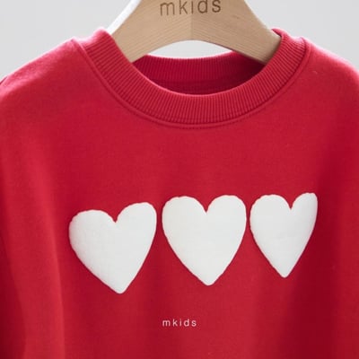 M-KIDS42｜(65-115cm) 2色愛心印花休閒上衣5