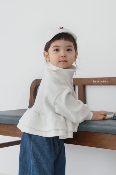 bebe nine30  (65-115) 3色立領蛋糕裙襬拉鍊外套9