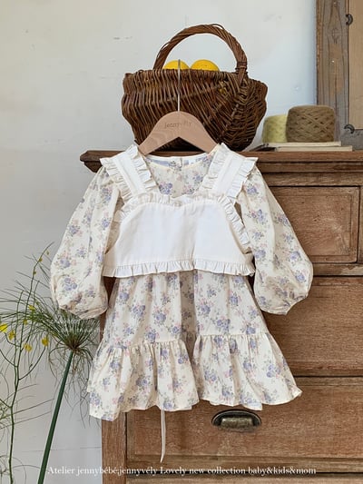 JE461｜(66-120cm) 花園荷葉背心包屁衣/洋裝7