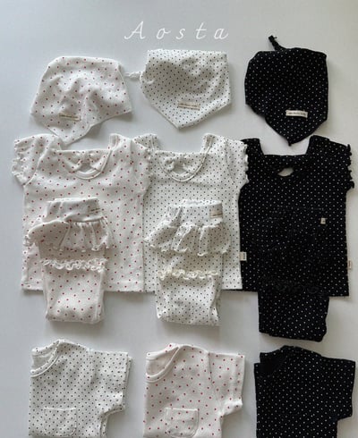 AOSTA55｜(6m-5y) 3款緞帶木耳邊上衣4