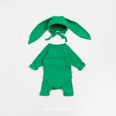 Oottbebe30｜(0m-12m) 糖果色居家包屁衣褲子套裝19