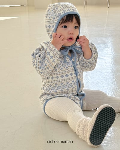 Cieldemaman11｜(3M~15M)  2色雪花針織包屁衣21