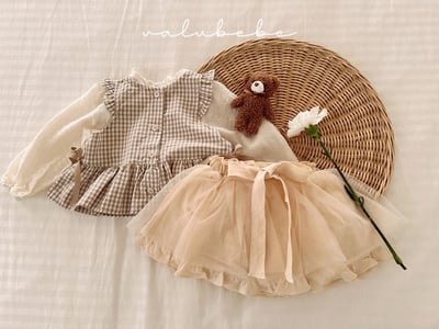 Valubebe31｜(65-80) 緞帶薄紗包屁褲裙5