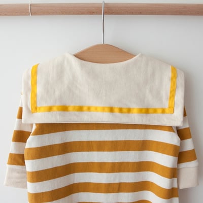 LEMONADE29｜(55cm-85cm) 2色粗條紋包屁衣含帽子17