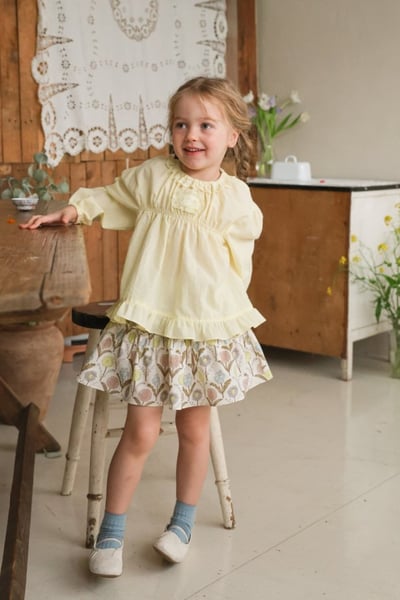 FLO51｜(75-140) 2色鬱金香棉裙2