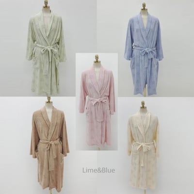 LIME&BLUE25｜(90-112cm MOM)  小熊親子綁帶睡袍1