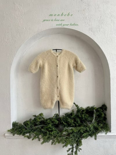 MONBEBE48｜(3m-24m) 暖棉刷毛連身衣15