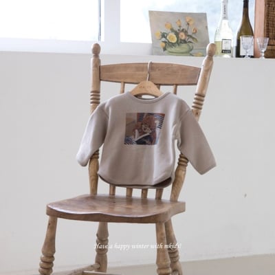 M-KIDS40｜(65-115cm) 2色美國小熊印花休閒上衣7