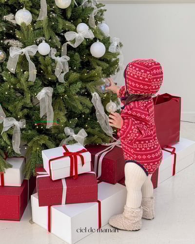 Cieldemaman11｜(3M~15M)  2色雪花針織包屁衣7