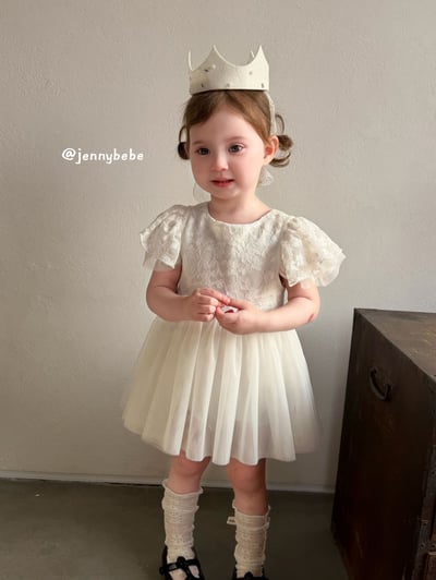 JE728｜(66-90cm) 公主袖薄紗蓬蓬裙包屁衣4