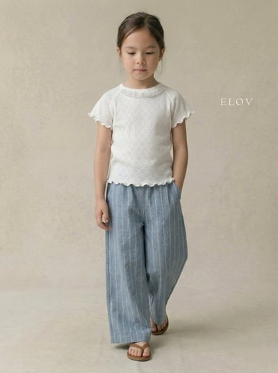 Mon petit12｜(73-118cm) 2色亞麻條紋寬褲5