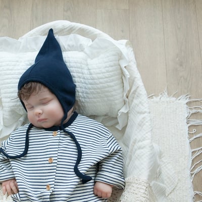 LEMONADE27｜(55cm-85cm) 3色條紋羅紋連身衣含帽子18