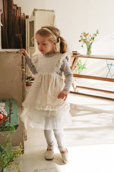 FLO40｜(75-140) 3色木耳捲邊碎花上衣13