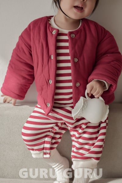 GURU GURU02｜(6m-24m) 2色條紋連身衣7