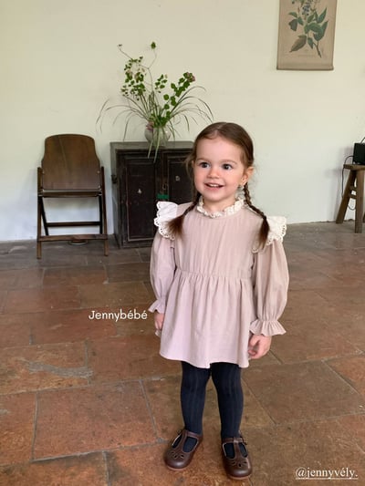 JE577｜(66-90cm) 蕾絲領飛袖包屁裙14