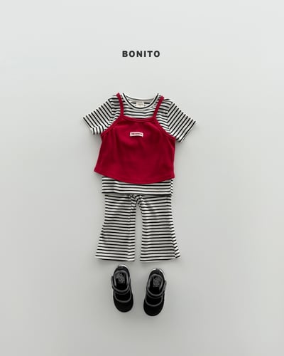 Bonito20｜(75cm-125cm) 2色小標條紋線條套裝8