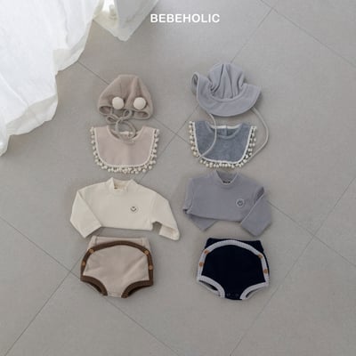 Bebe holic40｜(3m-18m) 滾邊鈕扣包屁褲15