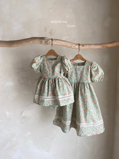 Anne Shirley30｜(1y-5y) 3色古典玫瑰花卉洋裝9
