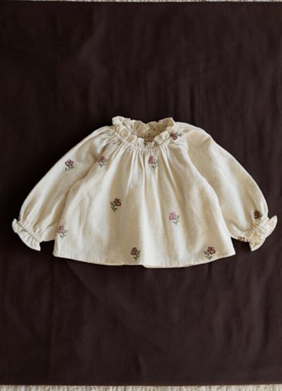 ALADIN07｜(75cm-114cm) 磨毛刺繡小花上衣1