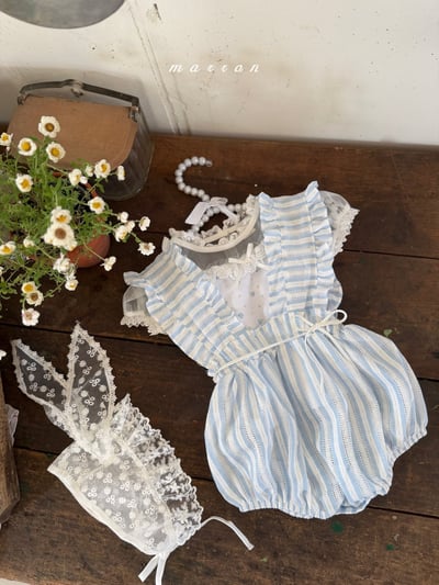 Marron40｜(Free) 小兔耳蕾絲綁帶帽5