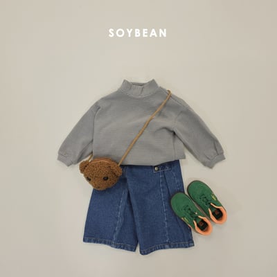 Soybean88｜(75cm-118cm) 按扣牛仔寬褲11