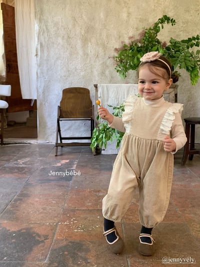 JE591｜(73-100cm) 蕾絲花邊連身褲/素面高領上衣25