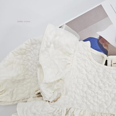 bebe nine48 (65cm-115cm) 2色花卉飛袖洋裝8