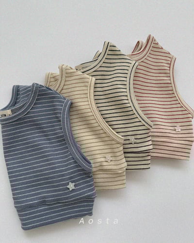 AOSTA39｜(6m-5y) 條紋短版背心6