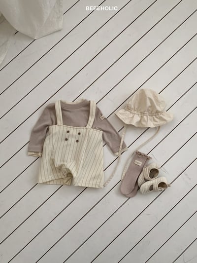 Bebe holic56｜(3m-18m) 吊帶排釦包屁褲6