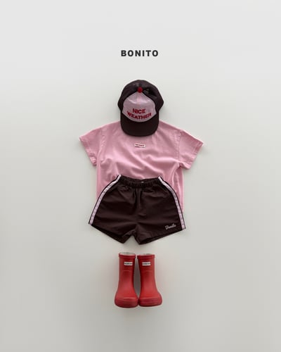 Bonito48｜(75cm-125cm) 5色小標貼圓領上衣19