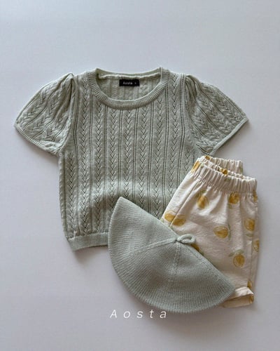 AOSTA32｜(1y-5y) 3款針織鏤空紋上衣7