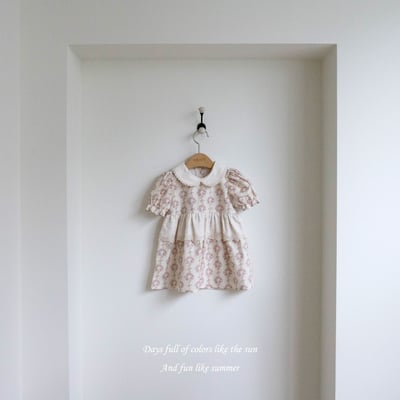 M-KIDS12｜(65-115cm) 歐式碎花滾邊洋裝20