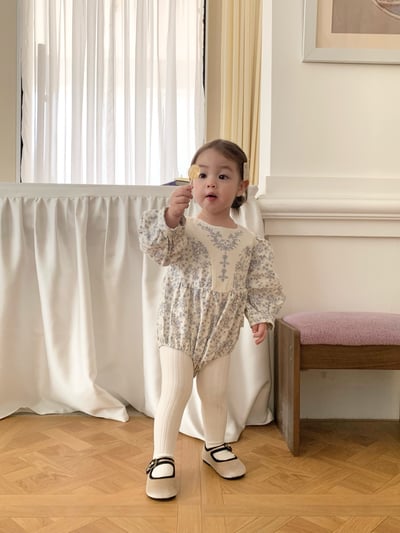 JE596｜(66cm-90cm) 藍色花藤包屁衣5