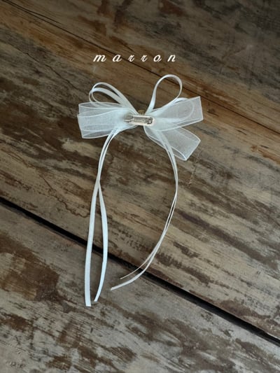 Marron42｜(free) 針織蝴蝶緞帶胸針3