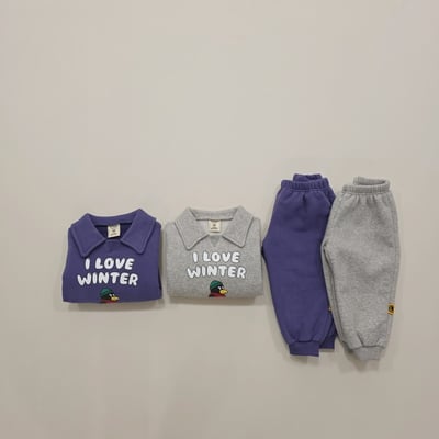 Soybean55｜(75cm-118cm) 企鵝印花有領套裝8