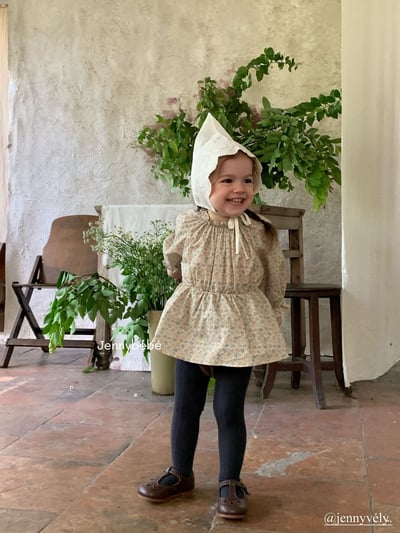 JE552｜(66-90cm) 法式碎花包屁衣11