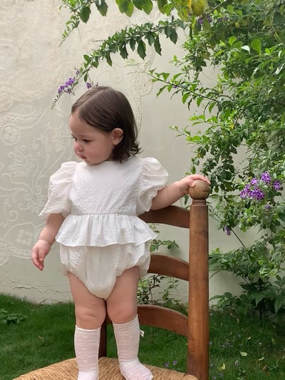 JE26｜(66-120cm) 泡泡袖綁帶包屁衣/洋裝11