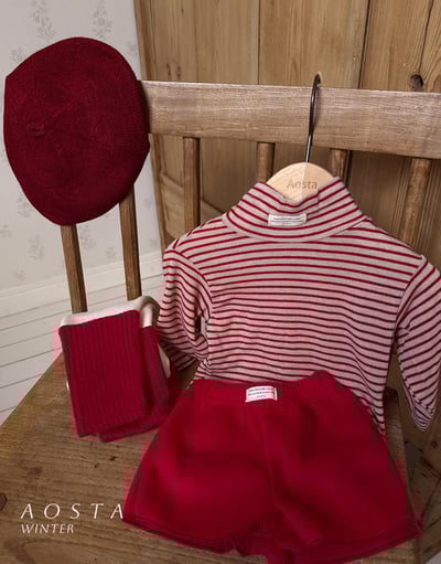 AOSTA62｜(6m-5y) 高領條紋上衣21