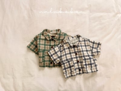 Valubebe 23｜(65-90cm) 復古格紋襯衫2