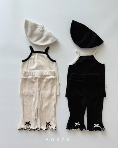 AOSTA47｜(6m-5y) 4款羅紋緞帶開衩褲8