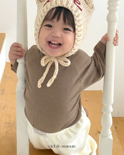 Cieldemaman05｜(76cm~110cm)  4色條紋長袖上衣1