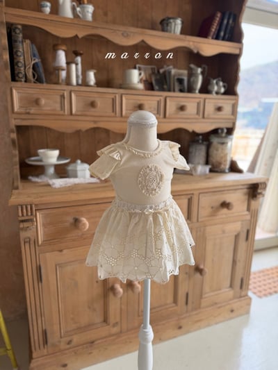 Marron13｜(1y-6y) 鏤空花邊蕾絲裙7